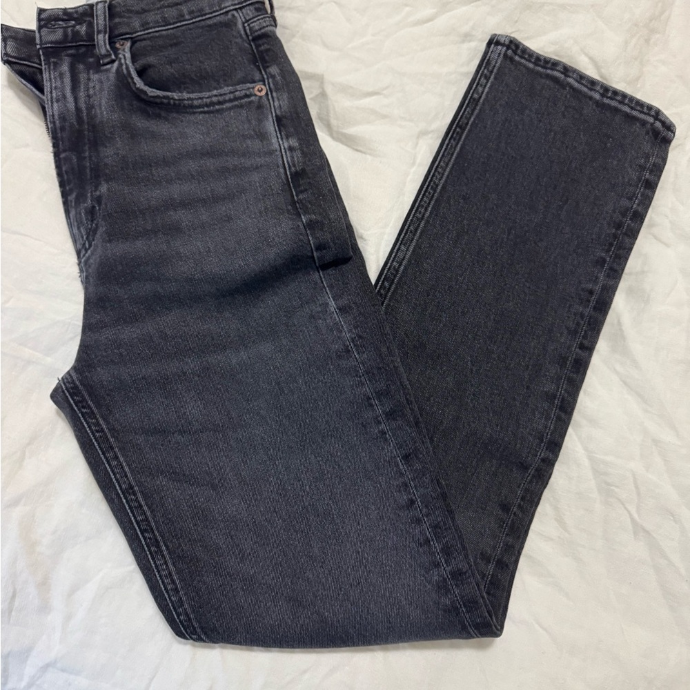 Agolde Women's Black Straight Leg Jeans